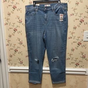 Levi's Classic Blue Distressed Boyfriend Jeans Women’s 16